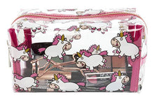 Carica l&#39;immagine nel visualizzatore di Gallery, Vivid Hue - Pochette grande per trucco da donna, in PVC, Chubby Unicorn