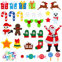 Carica l'immagine nel visualizzatore di Gallery, Albero Natale Feltro DIY Albero Natale Artificiale Addobbi Natalizie Educativo Giocattolo Regalo Bambini per Decorazioni Murali Natalizie da Parete, Porte, Ufficio, Aula - 40 Ornamenti (100cm*60cm)