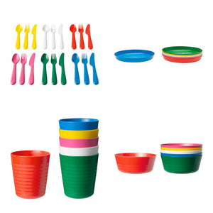 Ikea kalas Posate di plastica per Bambini Set 36 Pezzi - 6 coltelli 6 Multi - Ilgrandebazar