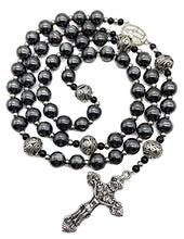 Carica l&#39;immagine nel visualizzatore di Gallery, Nazareth Store Rosario in ematite Collana con perline di pietra nera... - Ilgrandebazar