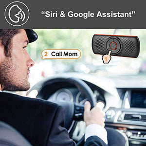 Aigoss Vivavoce Bluetooth 4.2 per Auto con Siri e Google Assistant, Kit per...