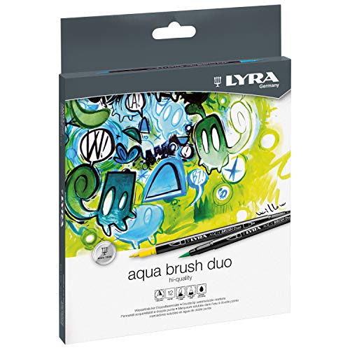 Lyra L6521120 - Astuccio 12 Pennarelli Aquabrush Duo, 12 Pezzi 12 Fasermaler - Ilgrandebazar