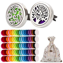 Carica l&#39;immagine nel visualizzatore di Gallery, OOTSR 2pcs Diffusore di oli essenziali per aromaterapia auto, in acciaio... - Ilgrandebazar