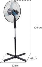 Carica l'immagine nel visualizzatore di Gallery, Ardes Penny AR5AM40P Ventilatore Piantana Altezza Regolabile 3 Pale 40 cm con Oscillazione, Ampia Base 60 cm e 3 velocità Pala 40 cm Piantana base croce