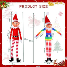 Carica l'immagine nel visualizzatore di Gallery, DONGQI Elves Behavin Badly 15 Pollici Rosso Gamba Lunga Corpo Morbido Vinile Viso Elfo con Cappello, Peluche Elfo (2 Pezzi)