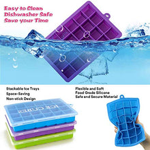 Carica l'immagine nel visualizzatore di Gallery, JIALING Ice Cube Tray,Stampo Ghiaccio Silicone con Coperchio, 3 Pezzi Stampo...