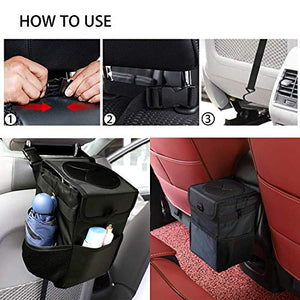 Winzwon Cestino per Spazzatura da Auto, Car Trash Can, Pattumiera Pieghevole...