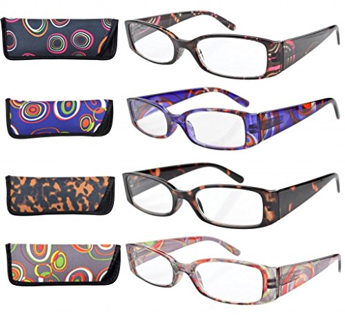 Eyekepper 3.00 Strength, 4 Pcs Geometric Mix With Case All Clear Lens - Ilgrandebazar