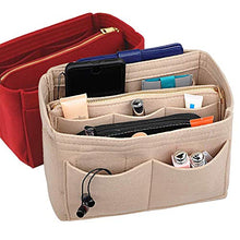 Carica l'immagine nel visualizzatore di Gallery, NEPAK Organizzatore di feltro per donne (con borsa rimovibile),Feltro Beige