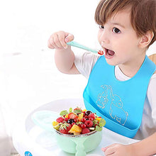 Carica l&#39;immagine nel visualizzatore di Gallery, Tomkity Bavaglini Impermeabile in Silicone 3pz In con Cucchiaino