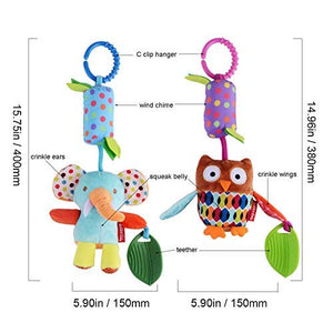 Evance 4 Pezzi Giocattolo da Appendere per Passeggino, Passeggino 4 Pack - Ilgrandebazar