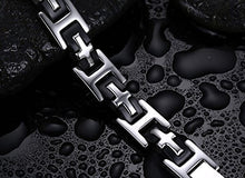 Carica l&#39;immagine nel visualizzatore di Gallery, PJ JEWELRY - Braccialetto da uomo in acciaio inox e silicone, con citazione...