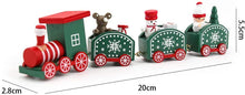Carica l&#39;immagine nel visualizzatore di Gallery, Lifreer Set di Giocattoli in Legno del Treno di Natale Mini Caravan Trenino con 3 carrozze per Bambini Regalo Decorazioni Natalizie (Verde)