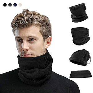 Scaldacollo sportivo, invernale, in pile, per snowboard, ciclismo, Nero - Ilgrandebazar