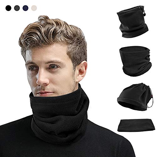 Scaldacollo sportivo, invernale, in pile, per snowboard, ciclismo, Nero - Ilgrandebazar