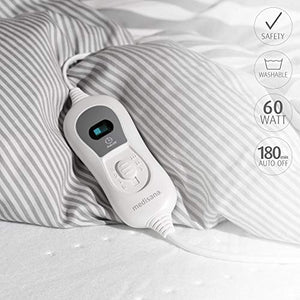 medisana HU 665 Sottocoperta elettrica, 150 x 80 cm, spegnimento automatico, protezione da surriscaldamento, 3 impostazioni di temperatura, lavabile, scaldamaterasso adatto a tutti i materassi