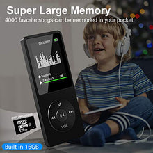 Carica l&#39;immagine nel visualizzatore di Gallery, Lettore MP3 Musicale Digitale Portatile, Player con Nero (non bluetooth)
