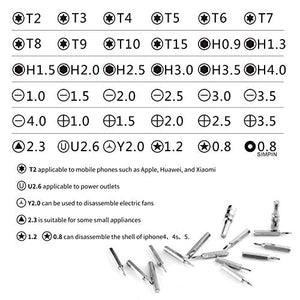 Set Cacciaviti di Precisione Uktunu 45 in 1 Magnetico Professionale 45 Pezzi - Ilgrandebazar