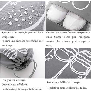 ZOCONE Sacchetti per calzature, 10 Pezzi Borsa Scarpe da Viaggio, B