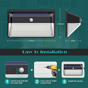 Luce Solare LED Esterno, Kilponen 108 Super Luminosa Lampada con...