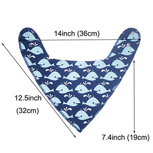 8 x Bavaglino Neonato Bambino Bandana Drool Bavaglini Cotone Assorbente Boy A - Ilgrandebazar