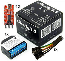 Carica l&#39;immagine nel visualizzatore di Gallery, KIt Shelly 2.5 Wireless Dual relè Interruttore Intelligente domotica, Amazon...