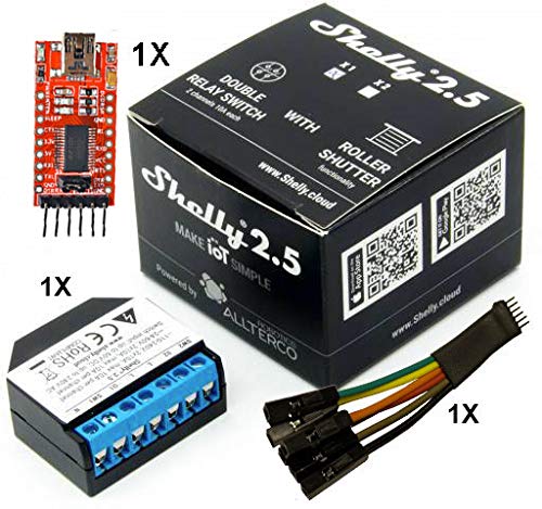 KIt Shelly 2.5 Wireless Dual relè Interruttore Intelligente domotica, Amazon...