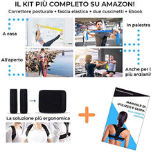 Carica l'immagine nel visualizzatore di Gallery, Correttore Posturale Uomo e Donna - Tutore medico + Fascia Elastica + Due...