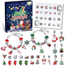 Carica l'immagine nel visualizzatore di Gallery, WEVOL Calendario Avvento 2023 Bambina Natale Ragazze Calendario dell'avvento Gioielli Fai da Te Artigianato Regali 5-12 Anni Braccialetti con Ciondoli Regalo di Natale Ragazze 5 6 7 8 9 10 11 12 Anni