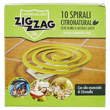 Carica l'immagine nel visualizzatore di Gallery, Zig Zag, Spirali Citronatural, Naturali senza insetticida per esterno, durata 8 ore, all'olio essenziale di citronella, confezione da 10 spirali