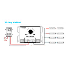 Carica l&#39;immagine nel visualizzatore di Gallery, Regolatore dimmer, 12V-24V Interruttore led 30A Funzionamento manuale per...