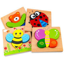 Carica l'immagine nel visualizzatore di Gallery, Afufu Puzzle in Legno, Giochi Bambini 1 2 3 4 Anni, Animali Da Fattoria