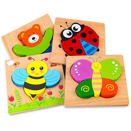 Afufu Puzzle in Legno, Giochi Bambini Anni, Animali Da
