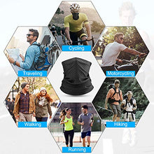 Carica l'immagine nel visualizzatore di Gallery, HASAGEI Scaldacollo Moto Estivo bandana nera Fasce Ciclismo Uomo nero+nero