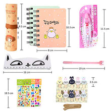 Carica l&#39;immagine nel visualizzatore di Gallery, Amycute 26 Pezzi Cancelleria Kawaii Astuccio Penne Righello Stile 1