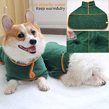 Carica l'immagine nel visualizzatore di Gallery, PETTOM Accappatoio Cane Gatto Morbida Abbigliamento S, Accappatoio-Verde