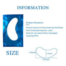 Carica l&#39;immagine nel visualizzatore di Gallery, 50 Paio Cerotti Gel per Estensioni Ciglia Eye Pads Occhio Patch Blu