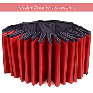 Femor Piscina per Cani, Gatti, Bagno 160x160x30cm, Rosso