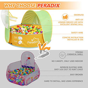 Peradix Tenda Spiaggia Bambini,2 in 1 Pop Up 2 In 1 Piscina Di Palline