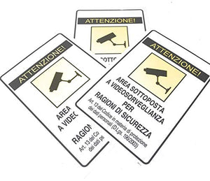 TEMPO DI SALDI 3 x Cartello Segnaletico Attenzione! Area Sottoposta A... - Ilgrandebazar