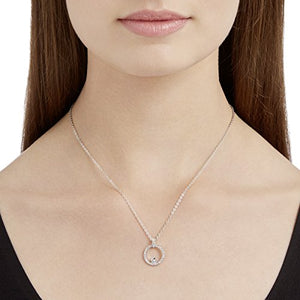 Swarovski Pendente Creativity Circle, Cristallo Bianco, Rodiato, da Donna - Ilgrandebazar