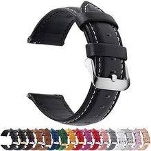 Carica l'immagine nel visualizzatore di Gallery, Fullmosa 12 Colori per Cinturini di Ricambio, Axus Pelle 22MM, Nero - Ilgrandebazar