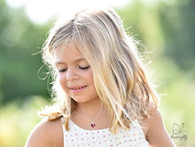 Carica l&#39;immagine nel visualizzatore di Gallery, butterfly Bambine Ragazze Collana Argento Vero Swarovski Elements Pink