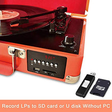 Carica l&#39;immagine nel visualizzatore di Gallery, DIGITNOW! Giradischi Bluetooth a 3 Velocità, Convertitore Portatile M46-Color