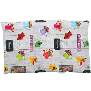 Cuscino termico noccioli ciliegia "Garden" - 26 x 16 cm (M / L) - pieno di... - Ilgrandebazar