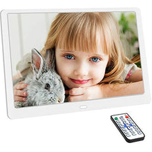 Carica l&#39;immagine nel visualizzatore di Gallery, UrChoiceLtd Cornice per foto digitali 10.1 pollici 1920x1080 FHD IPS bianca