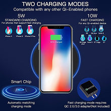 Carica l'immagine nel visualizzatore di Gallery, Limxems Caricatore Wireless,Caricabatterie Wireless 10W Ricarica Rapida Nero