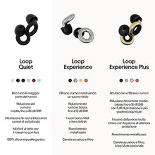 Carica l&#39;immagine nel visualizzatore di Gallery, Loop Experience Tappi antirumore per concerti - Dispositivi di protezione dell’udito per la riduzione del rumore, viaggi in moto, lavoro e iperacusia – 8 inserti auricolari – SNR 18dB