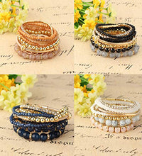 Carica l&#39;immagine nel visualizzatore di Gallery, Milacolato 4 Set Braccialetti Impilabili per Donne con Perline... - Ilgrandebazar