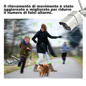 Telecamera di Sorveglianza 1080P WiFi Esterno, COOAU Videocamere...